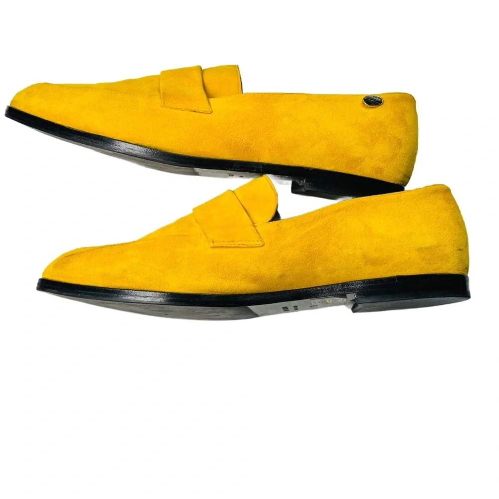 Yellow Penny Loafers Flats - Picture 2 of 5